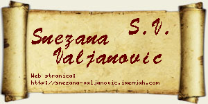 Snežana Valjanović vizit kartica